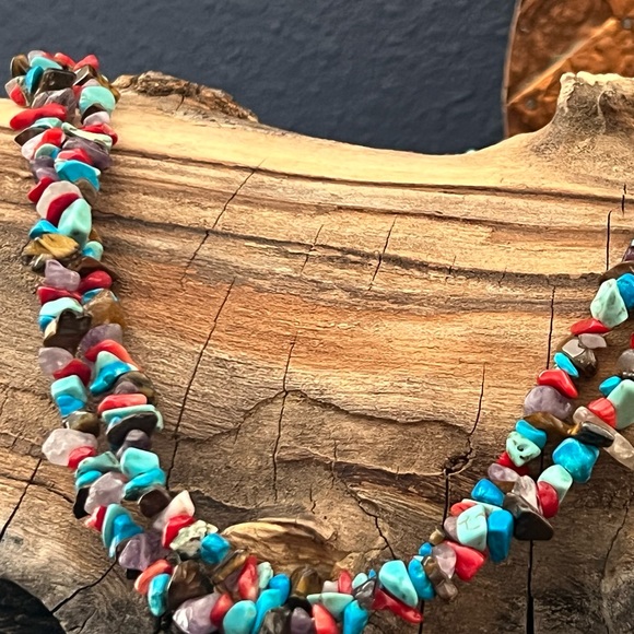 Native American Multi Stone Necklace - Picture 2 of 11